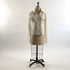 Karen Millen dress maker detail white Cotton blouse